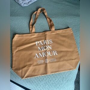 Sézane Paris Mon Amour Yellow Tote Bag
